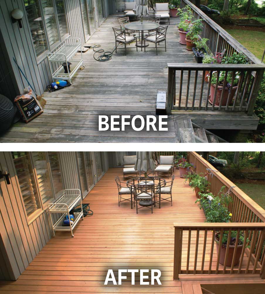 decking before and after